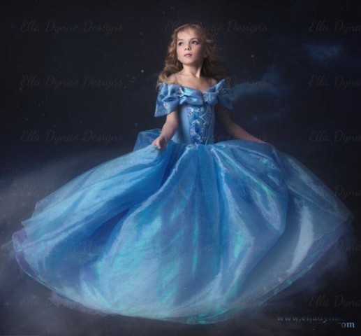 baju dress cinderella anak perempuan